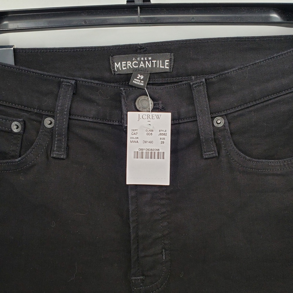 Women's J. Crew 10" Highest Rise Skinny Jeans Size 29 NEW Black C4 - Picture 3 of 4